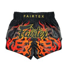 Short de Muay Thai Fairtex Volcano, Taille: M, Couleur: Orange