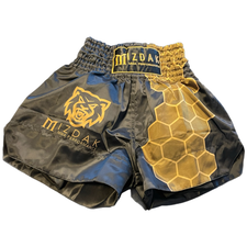 Shorts de Muay Thaï, Taille: 2XL, Couleur: Noir