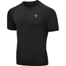 T-Shirt de compression T15 Rashguard manches courtes, Taille: L, Couleur: Noir