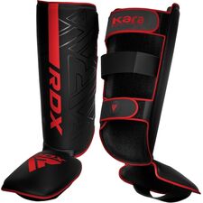 Shin Instep F6 Matte Red-M, Size: M, Colour: Schwarz