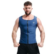 Veste de Sudation Homme Pour la Perte de Poids, Taille: 2XL, Couleur: Bleu