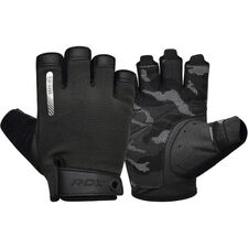 Gym Training Gloves T2 Half Black-S, Size: S, Colour: Schwarz