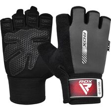 Gym Weight Lifting Gloves W1 Half, Colour: Grey, Size: XL