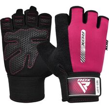 Gym Weight Lifting Gloves W1 Half, Colour: Rosa, Size: S