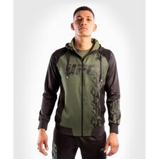 UFC Authentic Fight Week Men's Zip Hoodie, Size: 2XL, Colour: Khaki