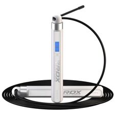 Corde à Sauter Intelligente de 3m10 Avec Compteur Numérique, Rechargeable Avec USB & App, Couleur: Blanc
