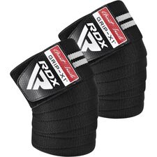 Bandes de genoux pour musculation et d'haltérophilie, Taille: Taille unique, Couleur: Blanc