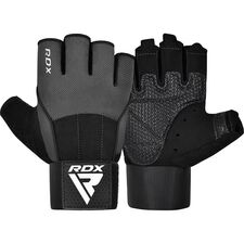 Gym Weight Lifting Gloves W3 with EVA padding, Size: S, Colour: Grey