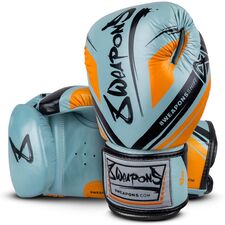 8 WEAPONS Boxing Gloves, Shift, ice-grey-orange, 10 Oz, Colour: Blue, OZ: 10oz