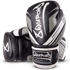 8 WEAPONS Boxing Gloves, Shift, black-white, 10 Oz, Colour: Schwarz, OZ: 10oz