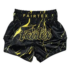 Muay Thai Shorts Fairtex Black Marble, Size: S, Colour: Schwarz