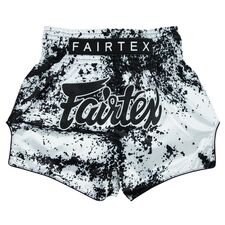 Muay Thai Shorts Fairtex Grunge, Size: S, Colour: Weiss
