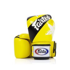 Boxing gloves Fairtex BGV1 Nation Print, Colour: Yellow, OZ: 10oz