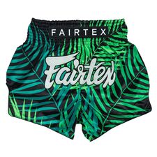 Short de Muay Thai Fairtex Tropical, Taille: L, Couleur: Vert