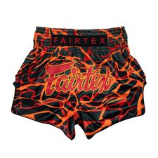 Muay Thai Shorts Fairtex Magma, Bekleidungsgrösse: L, Farbe: Rot