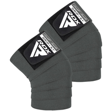 Bandes de genoux pour musculation et d'haltérophilie, Taille: Taille unique, Couleur: Gris