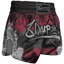 8 WEAPONS Muay Thai Shorts, Hanuman, black-red, XL
