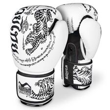 Boxhandschuhe Muay Thai, Farbe: Weiss, OZ: 10oz