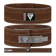 Ceinture de Musculation 4L Pro Cuir, Taille: L, Couleur: Marron