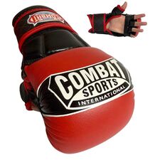 Combat Sports Max Strike – Gants d’entraînement MMA, Taille: XL, Couleur: Rouge