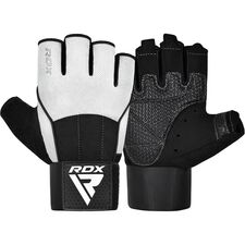 Gants de musculation W3 avec rembourrage EVA, Taille: L, Couleur: Blanc