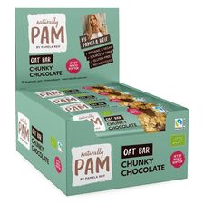 Barre Flocons d'avoine Bio Naturally Pam (lot de 12) | Chocolat