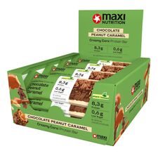 Barre Protéinée Vegan Coeur Onctueux Maxi Nutrition (lot de 12) | Cacahuètes Caramel