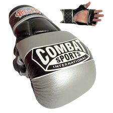 Max Strike MMA Training Gloves Combat Sports - Silver - M, Size: M, Colour: Silber