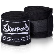 8 Weapons Handwraps semi-elastic, Colore: Nero, Lunghezza: 3.5m