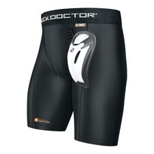 Short Compression avec Coquille Shock Doctor BioFlex Noir L, Taille: L, Couleur: Noir