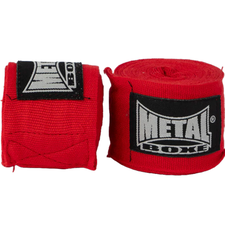 Metal Boxe Boxing Hand Wraps 2.50 Rouge, Colour: Rot, Length: 2.5m