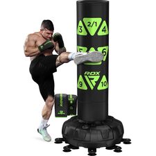 Freistehender Boxsack Ziel + Boxhandschuhe, Farbe: Grün, Länge: 1.8m