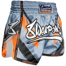 Short Muay Thai 8 WEAPONS Shift grigio-ghiaccio-arancione L, Taglia: L, Colore: Grigio