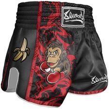 Short de Muay Thaï Enfant 8 WEAPONS Joe noir-rouge 6–8 ans, Taille: 6–8 ans, Couleur: Rouge