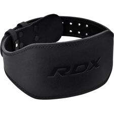 RDX 6 Inch Padded Leather Weightlifting Fitness Gym Belt, Taglia: 2XL, Colore: Nero