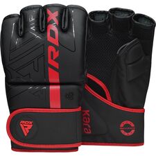 Grappling Gloves F6 Matte Red-L, Size: L, Colour: Schwarz