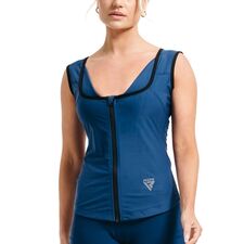 Veste de Sudation Femme Pour la Perte de Poids, Taille: 2XL, Couleur: Bleu