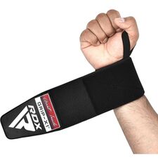 Gym Wrist Wraps W3 Full Black, Taglia: Taglia unica, Colore: Nero
