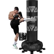 Free Standing Target Black+ Bag Mitts, Colour: Silber, Length: 1.8m