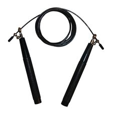 Fitness First Pro adjustable steel jumping rope black, Size: One Size, Colour: Schwarz, Length: 304 cm