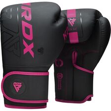 Gants de boxe RDX F6 Enfant – Noir/Rose – 6oz, Couleur: Rose, OZ: 6oz