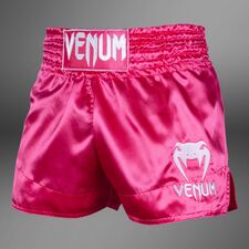 Venum Classic Muay Thai Shorts Pink/White L, Taglia: L, Colore: Rosa