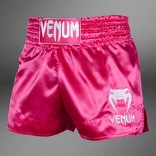 Venum Short Muay Thai Classic Rose/Blanc XL, Taille: XL, Couleur: Rose