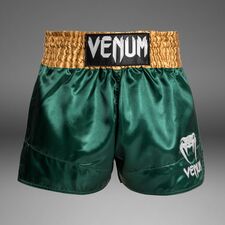 Venum Classic Muay Thai Shorts Green/Gold XXL, Size: 2XL, Colour: Green