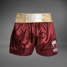 Venum Classic Muay Thai Shorts Bordeaux/Gold M, Size: M, Colour: Rot