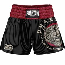Muay Thai Shorts Phantom Tiger Unit – Black/Red – XXL, Size: 2XL, Colour: Schwarz