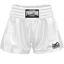 Pantaloncini Muay Thai Phantom Team – Bianco – XXL, Taglia: 2XL, Colore: Bianco 