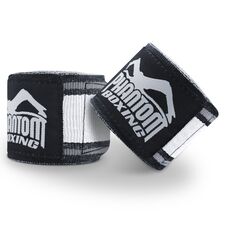 Boxing Hand Wraps Phantom MT-Pro – Black – 450 cm, Couleur: Noir, Longueur: 4.5m