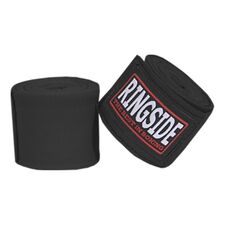 Professional Boxing Hand Wraps – Ringside – 4.5 m – Black, Colour: Schwarz, Length: 4.5m