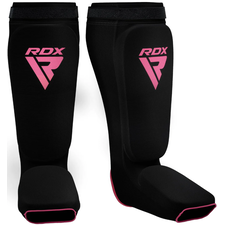 Protège-tibias RDX – Noir/Rose – L, Taille: L, Couleur: Noir